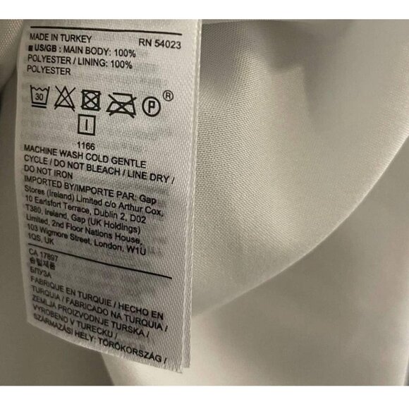 Banana Republic Dress Women's Medium Navy Zebra Print Shift V-Neck Pleated NWT - Picture 8 of 10